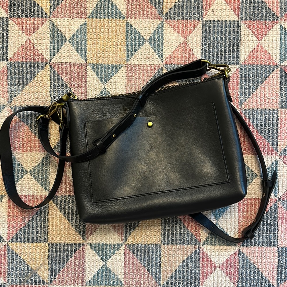 Madewell Purse EUC The Transport Shoulder Crossbody Bag True Black